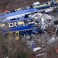 Aerial view of rescue teams at the site where two trains collided head-on near Bad Aibling, Germany, Tuesday, Feb. 9, 2016. Several people have been killed and dozens were injured. (AP Photo/Matthias Schrader)