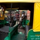 An auto driver parks his vehicle during a commercial auto and taxi strike in New Delhi, India, Tuesday, July 26, 2016. The strike was called to urge the government to stop app based services like Uber and Ola from plying in the national capital. (AP Photo/Saurabh Das)
